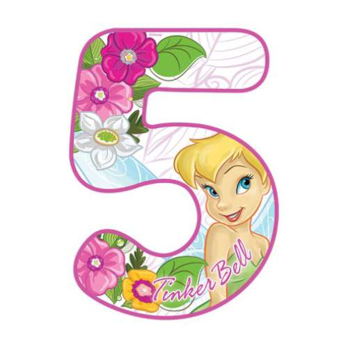 Tinkerbell Number 5 Edible Icing Image - Click Image to Close